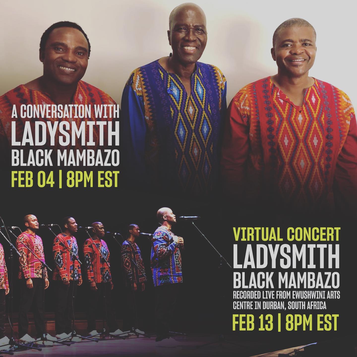 Ladysmith Black Mambazo Tour Poster 2026